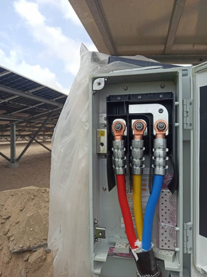 120 MWp solar plant: MV cable terminations