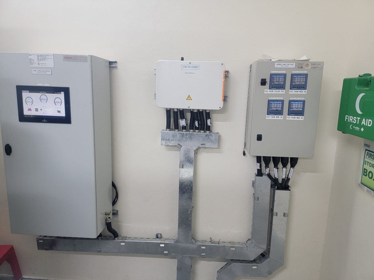 SCADA and metering panels installed on site